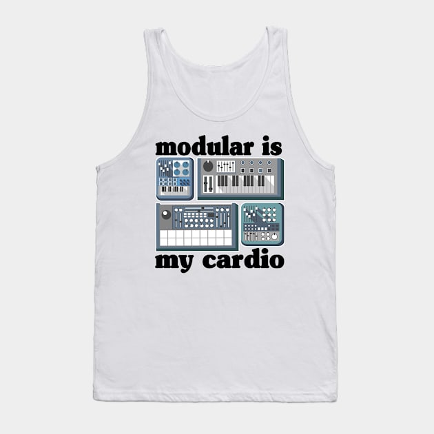 Analog Modular Is My Cardio Synthesizer Synth Sound Retro Tank Top by Kuehni